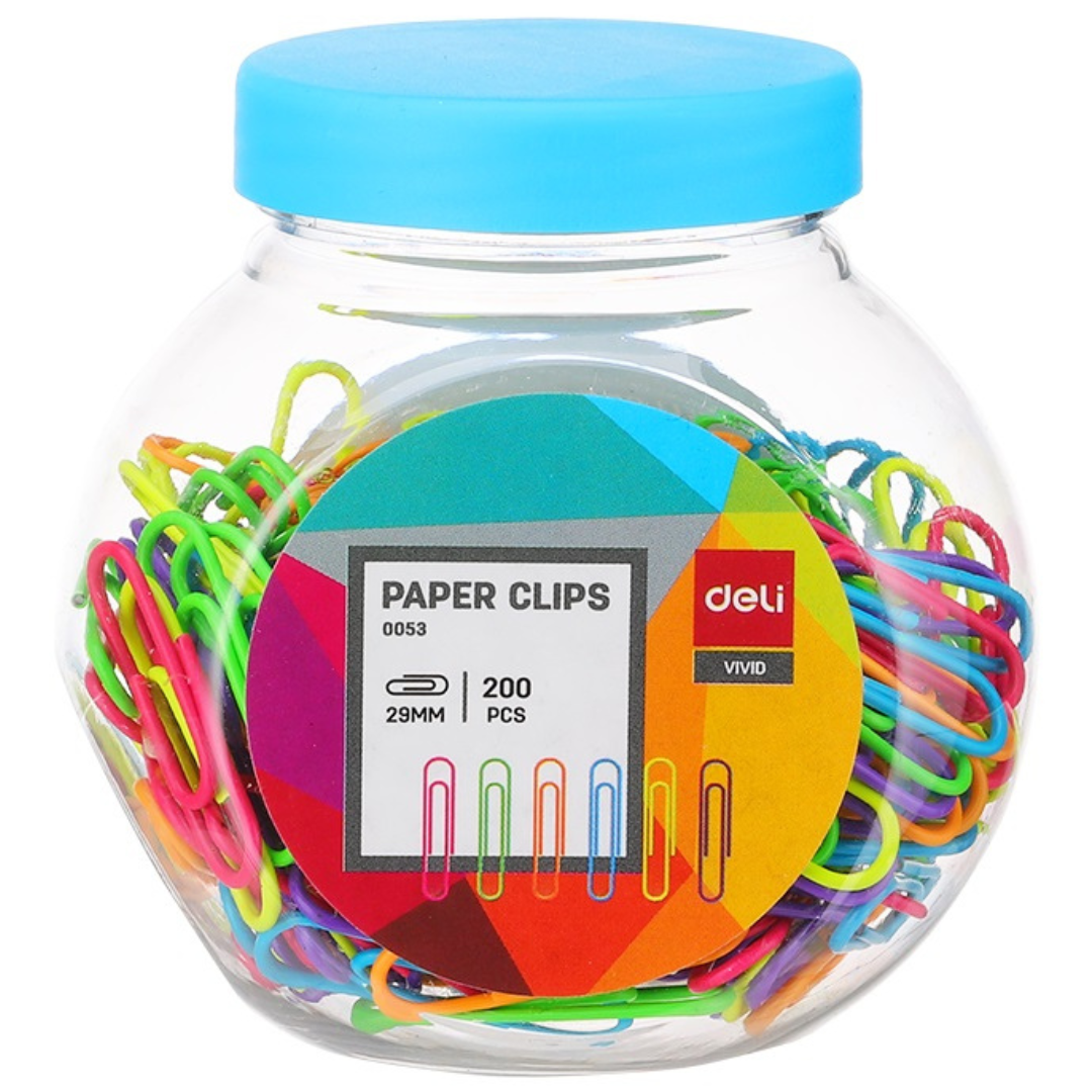 DELI COLOR PAPER CLIPS 29MME0053